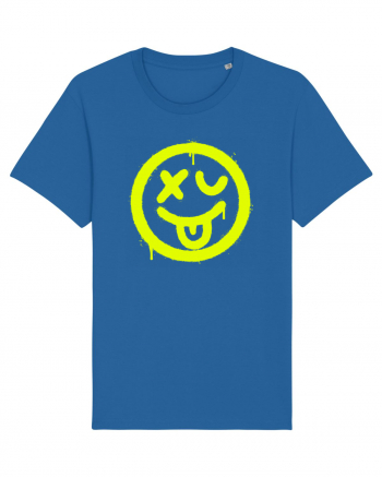 Smiling sick face Royal Blue