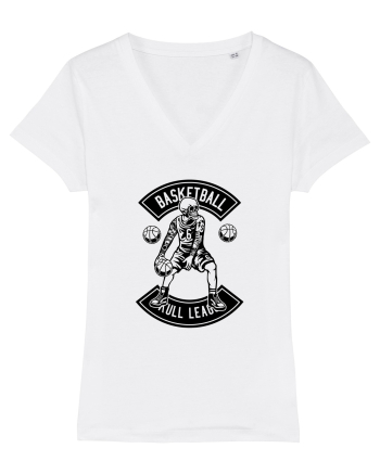 Basketball Skull Black White