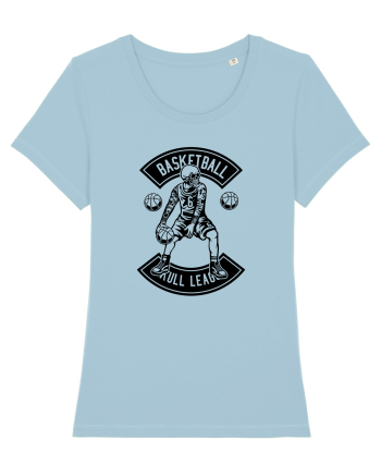 Basketball Skull Black Sky Blue