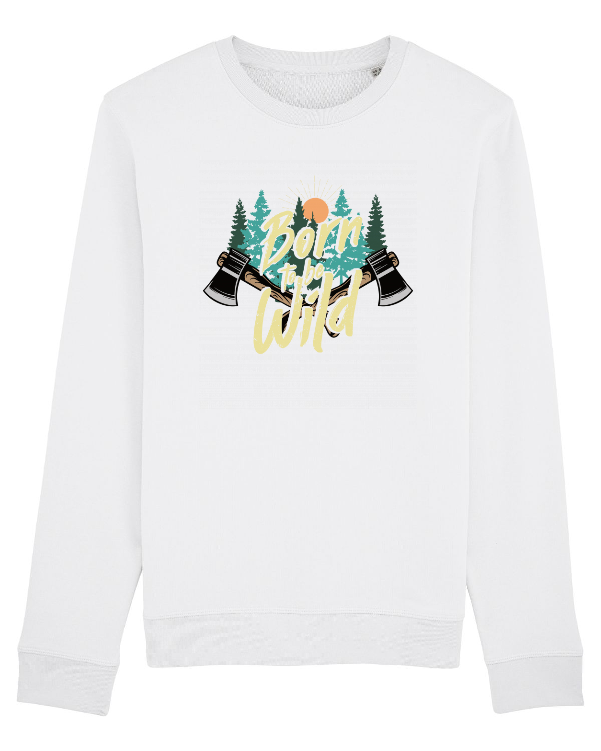 Bluză mânecă lungă Unisex Rise White