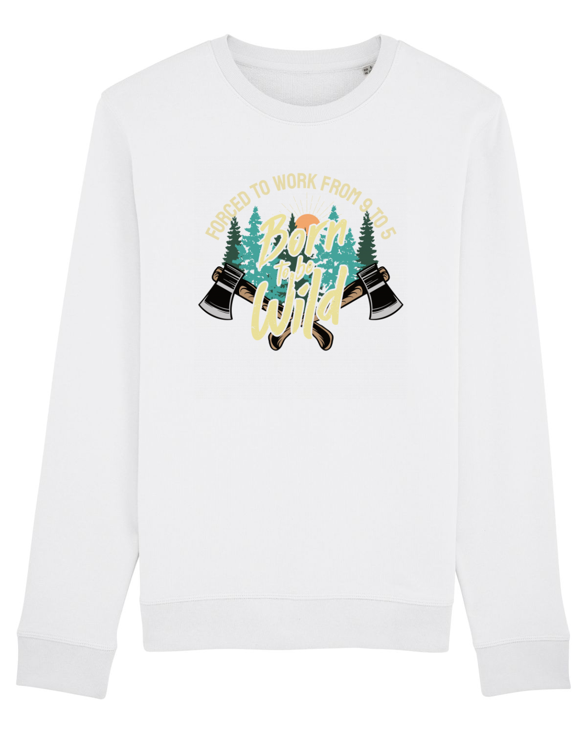 Bluză mânecă lungă Unisex Rise White