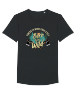 Born to be wild - Forced to work from 9 to 5 Tricou mânecă scurtă guler larg Bărbat Skater