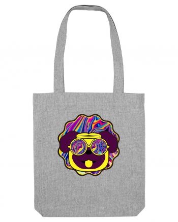 Psychedelic pug Heather Grey