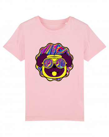 Psychedelic pug Cotton Pink