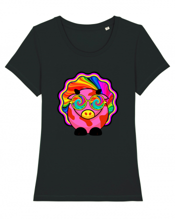 Psychedelic Cow Black