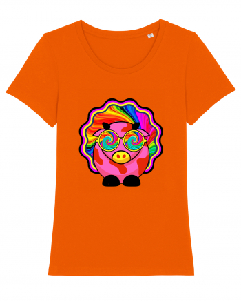 Psychedelic Cow Bright Orange