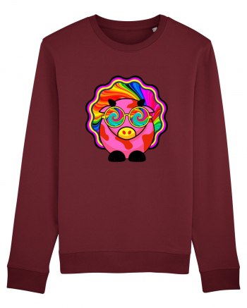 Psychedelic Cow Burgundy