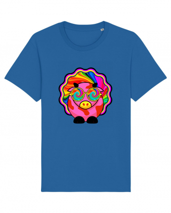 Psychedelic Cow Royal Blue