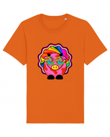 Psychedelic Cow Bright Orange