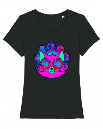 Psychedelic Cat Black