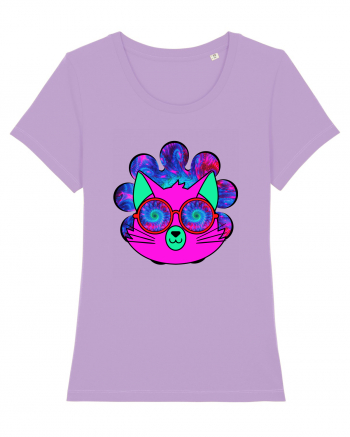 Psychedelic Cat Lavender Dawn