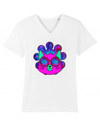 Psychedelic Cat White