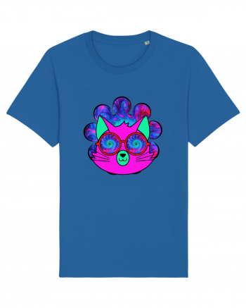 Psychedelic Cat Royal Blue