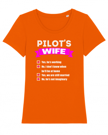 PILOTS WIFE Bright Orange