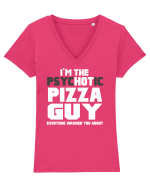 PIZZA guy Tricou mânecă scurtă guler V Damă Evoker