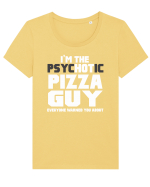 PIZZA guy Tricou mânecă scurtă guler larg fitted Damă Expresser