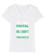 POSTAL WORKER Tricou mânecă scurtă guler V Damă Evoker