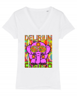 Delirium Elephant Tricou mânecă scurtă guler V Damă Evoker