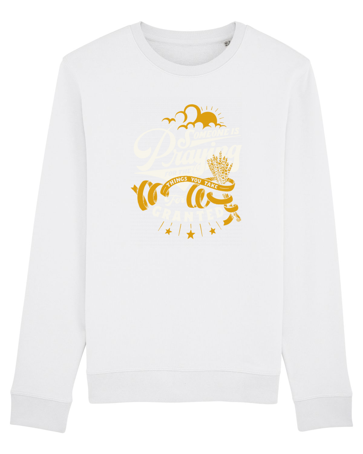 Bluză mânecă lungă Unisex Rise White