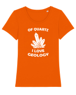 QUARTZ Tricou mânecă scurtă guler larg fitted Damă Expresser