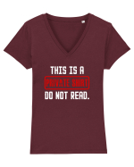 PRIVATE SHIRT Tricou mânecă scurtă guler V Damă Evoker