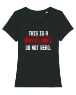 PRIVATE SHIRT Tricou mânecă scurtă guler larg fitted Damă Expresser