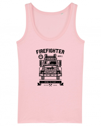 Firefighter Rescue Squad Black Cotton Pink