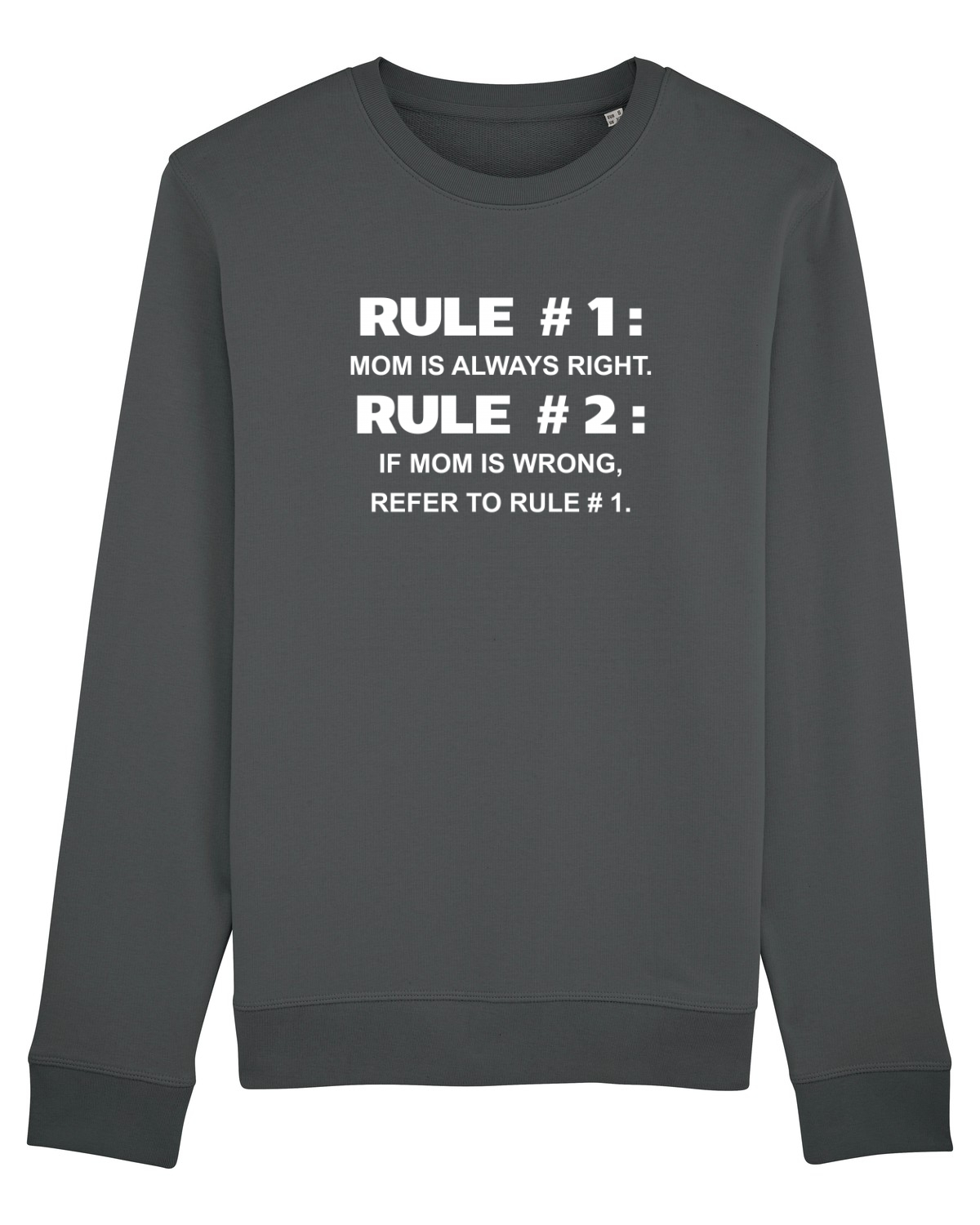 Bluză mânecă lungă Unisex Rise Anthracite