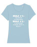 OFFICER Tricou mânecă scurtă guler larg fitted Damă Expresser