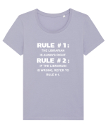 LIBRARIAN Tricou mânecă scurtă guler larg fitted Damă Expresser
