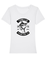 Fishing Club Black Tricou mânecă scurtă guler larg fitted Damă Expresser