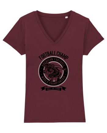 American Football Black Burgundy