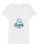 Born To Game Tricou mânecă scurtă guler V Damă Evoker