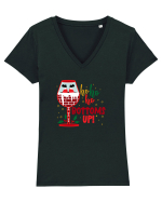 Ho Ho Ho Bottom Up Tricou mânecă scurtă guler V Damă Evoker