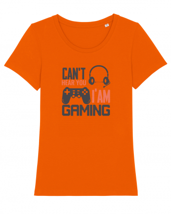 Can't Hear You I'm Gaming Bright Orange