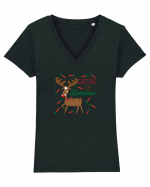 Carrots For Reindeer Tricou mânecă scurtă guler V Damă Evoker