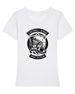American Football Sport Black Tricou mânecă scurtă guler larg fitted Damă Expresser