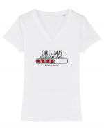 Christmas Is Loading Tricou mânecă scurtă guler V Damă Evoker