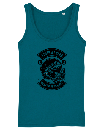 American Football Skull Black Ocean Depth
