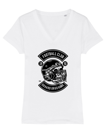 American Football Skull Black White