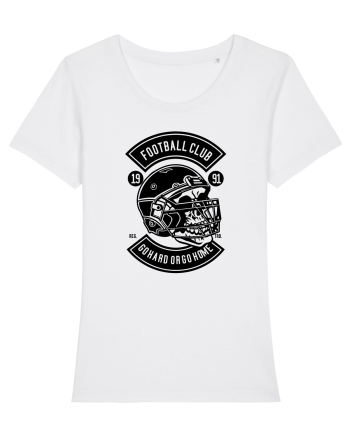 American Football Skull Black White