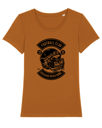 American Football Skull Black Roasted Orange