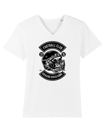 American Football Skull Black White