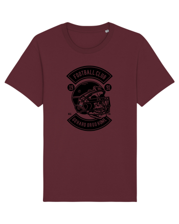 American Football Skull Black Burgundy