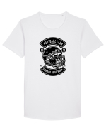 American Football Skull Black Tricou mânecă scurtă guler larg Bărbat Skater