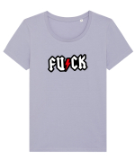 F*ck Tricou mânecă scurtă guler larg fitted Damă Expresser