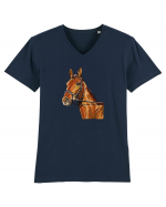 Horse Tricou mânecă scurtă guler V Bărbat Presenter