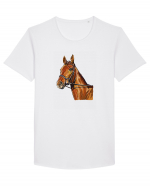 Horse Tricou mânecă scurtă guler larg Bărbat Skater