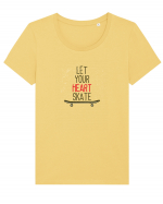 Let Your Heart Skate Tricou mânecă scurtă guler larg fitted Damă Expresser