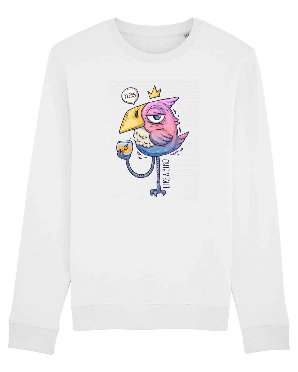 Bluză mânecă lungă Unisex Rise White